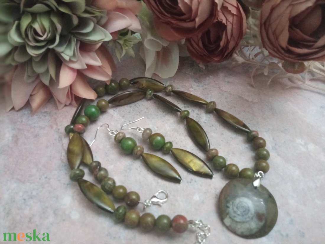 FÉLDRÁGAKŐ/ÁSVÁNY/ -szett - ékszer - ékszerszett - Meska.hu