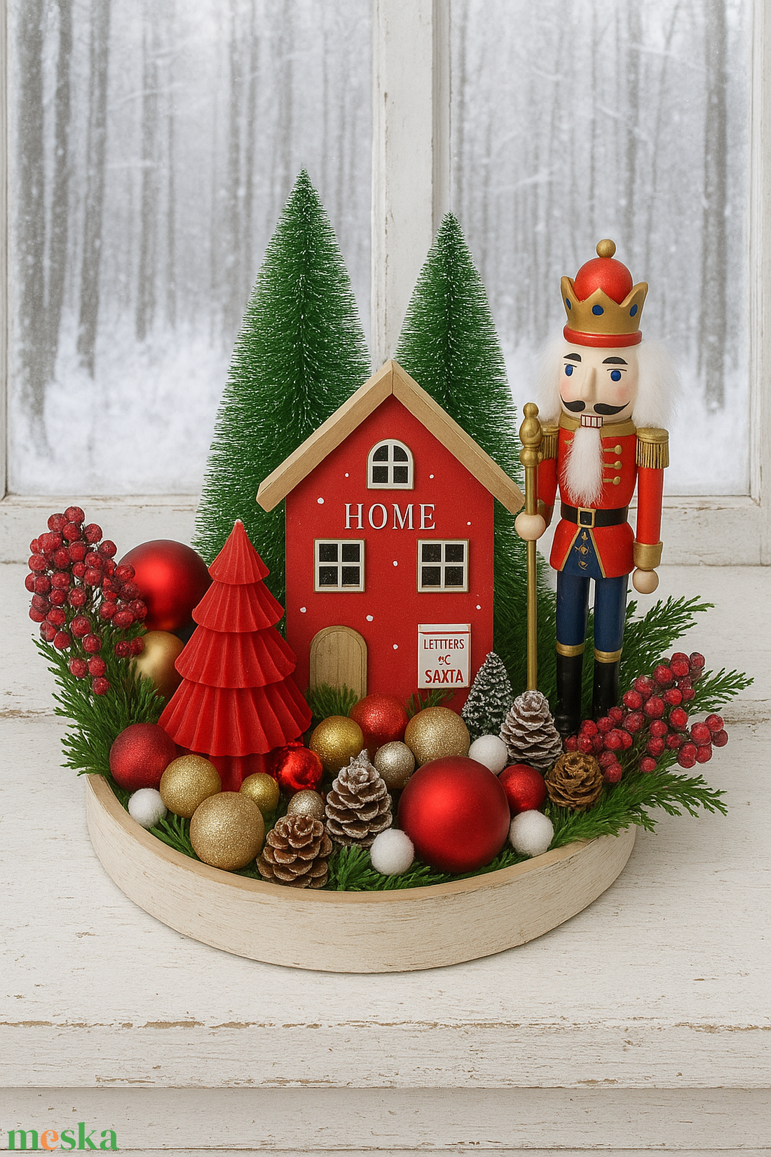 Karácsonyi asztaldísz - karácsony - karácsonyi lakásdekoráció - ünnepi asztaldekoráció - Meska.hu