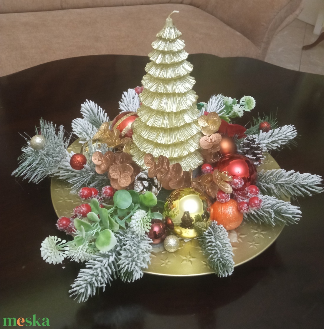 Karácsonyi asztaldísz - karácsony - adventi díszek - adventi asztaldísz - Meska.hu