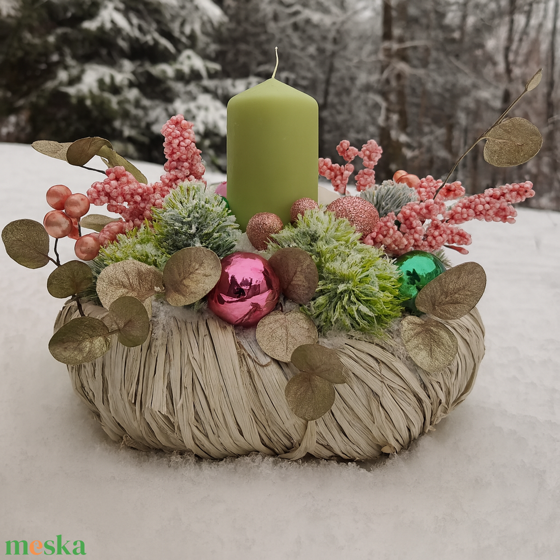 Karácsonyi asztaldísz - karácsony - adventi díszek - adventi asztaldísz - Meska.hu