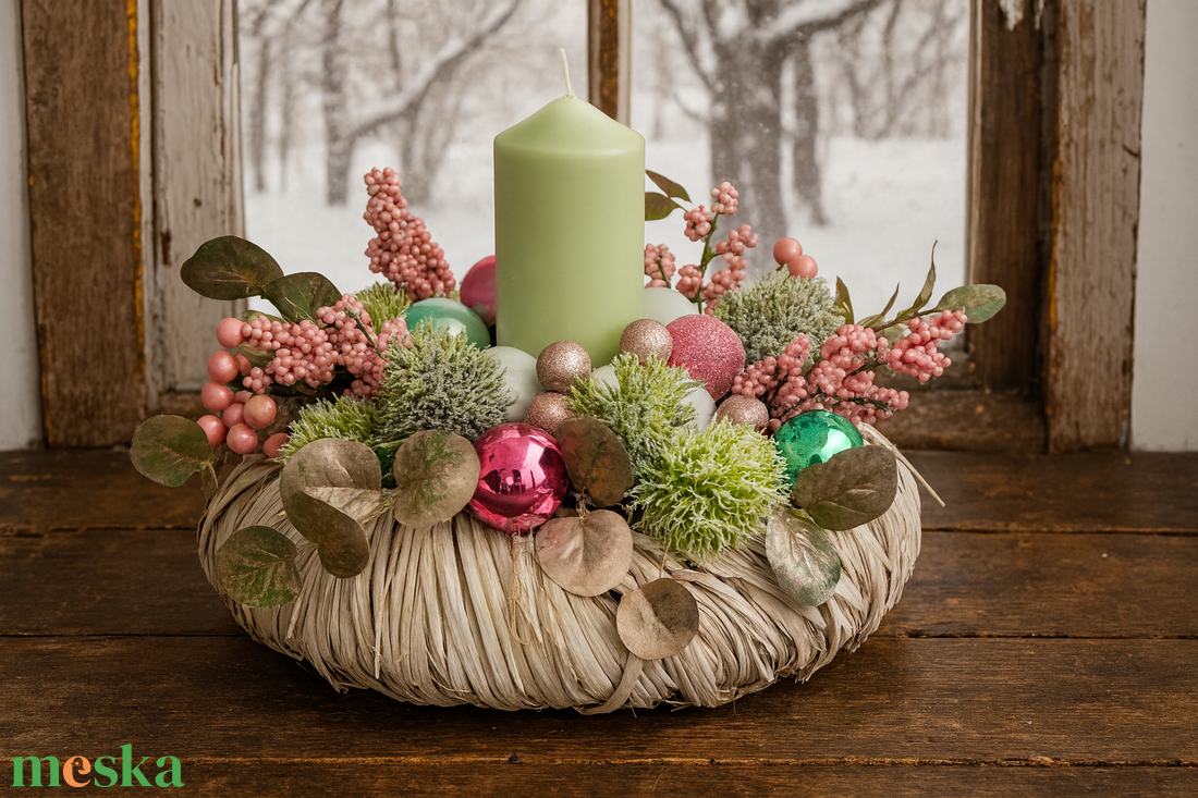 Karácsonyi asztaldísz - karácsony - adventi díszek - adventi asztaldísz - Meska.hu