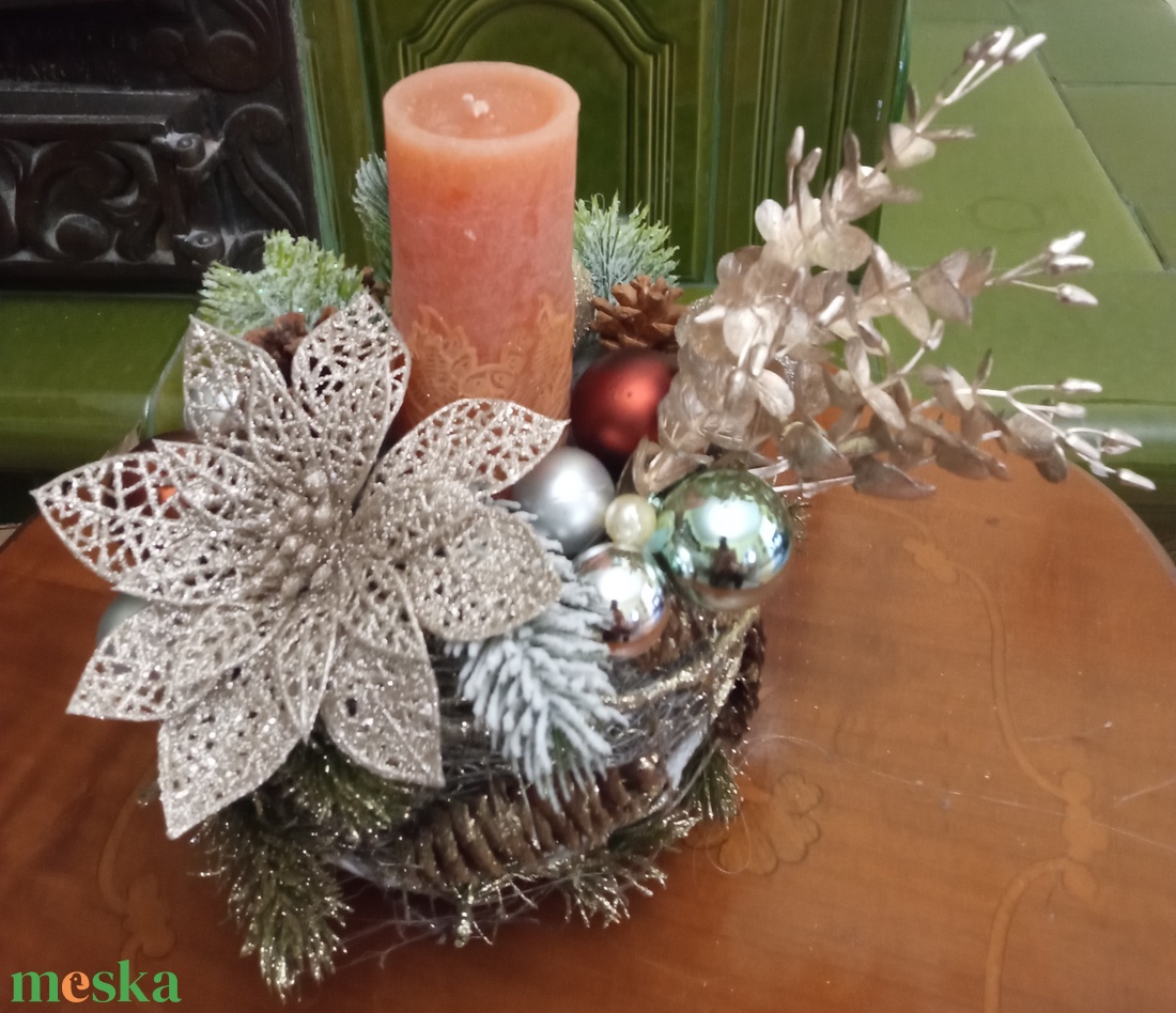 Karácsonyi asztaldísz - karácsony - karácsonyi lakásdekoráció - ünnepi asztaldekoráció - Meska.hu