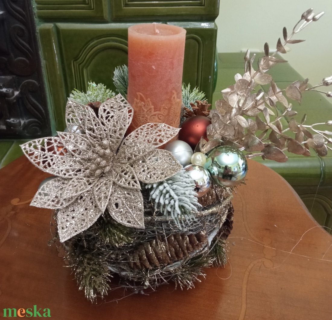 Karácsonyi asztaldísz - karácsony - karácsonyi lakásdekoráció - ünnepi asztaldekoráció - Meska.hu