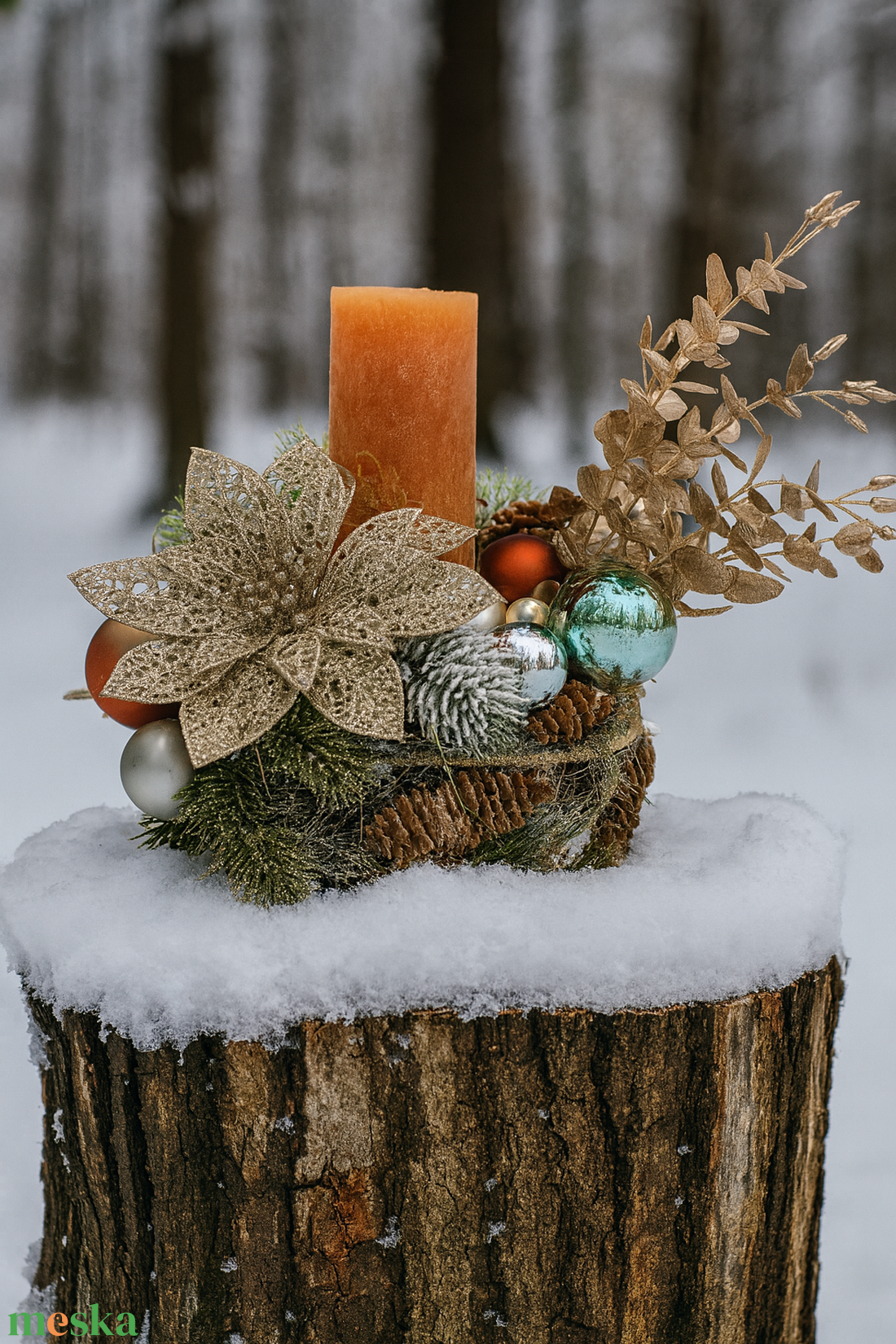 Karácsonyi asztaldísz - karácsony - karácsonyi lakásdekoráció - ünnepi asztaldekoráció - Meska.hu