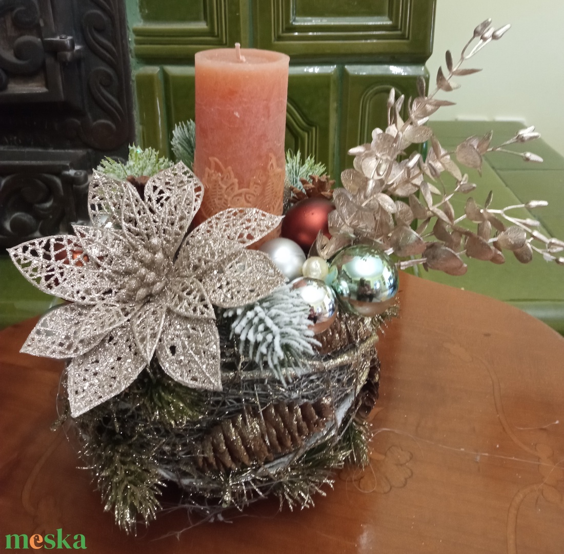 Karácsonyi asztaldísz - karácsony - karácsonyi lakásdekoráció - ünnepi asztaldekoráció - Meska.hu