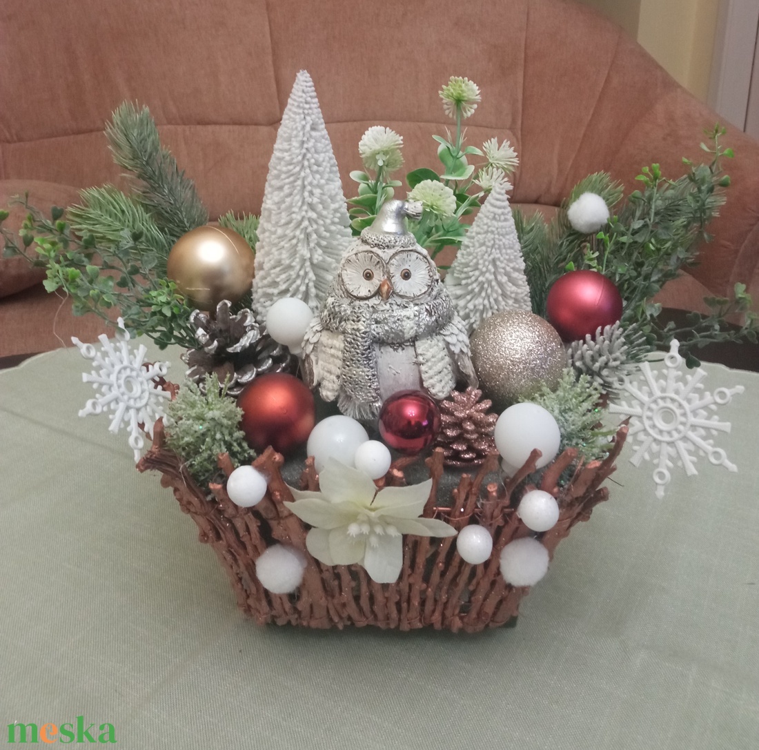 Karácsonyi asztaldísz - karácsony - karácsonyi lakásdekoráció - ünnepi asztaldekoráció - Meska.hu