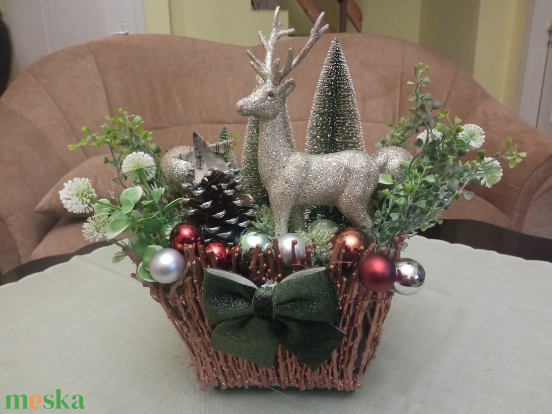 Karácsonyi asztaldísz - karácsony - karácsonyi lakásdekoráció - ünnepi asztaldekoráció - Meska.hu