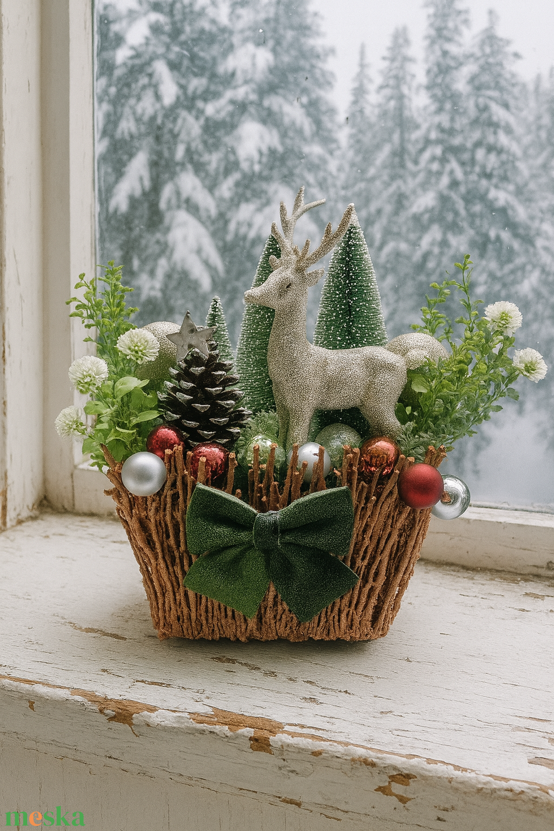 Karácsonyi asztaldísz - karácsony - karácsonyi lakásdekoráció - ünnepi asztaldekoráció - Meska.hu