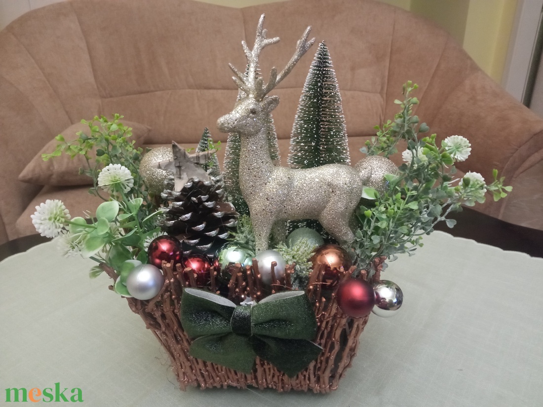 Karácsonyi asztaldísz - karácsony - karácsonyi lakásdekoráció - ünnepi asztaldekoráció - Meska.hu