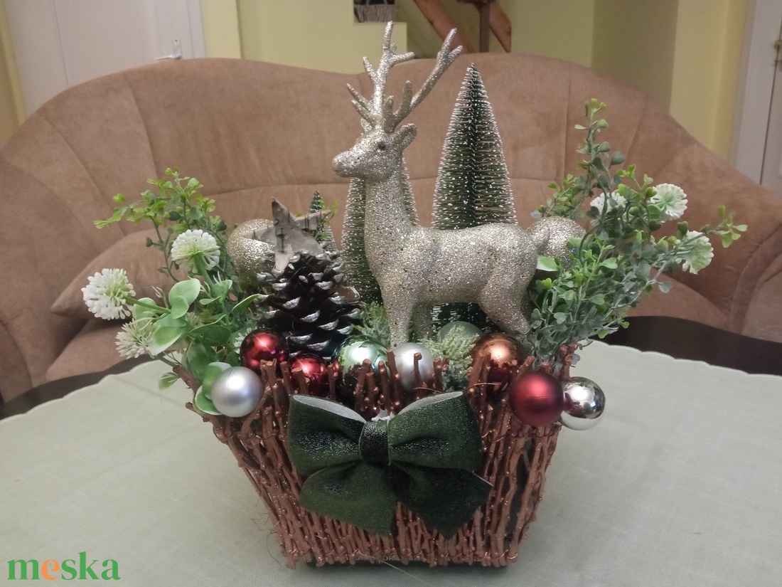 Karácsonyi asztaldísz - karácsony - karácsonyi lakásdekoráció - ünnepi asztaldekoráció - Meska.hu
