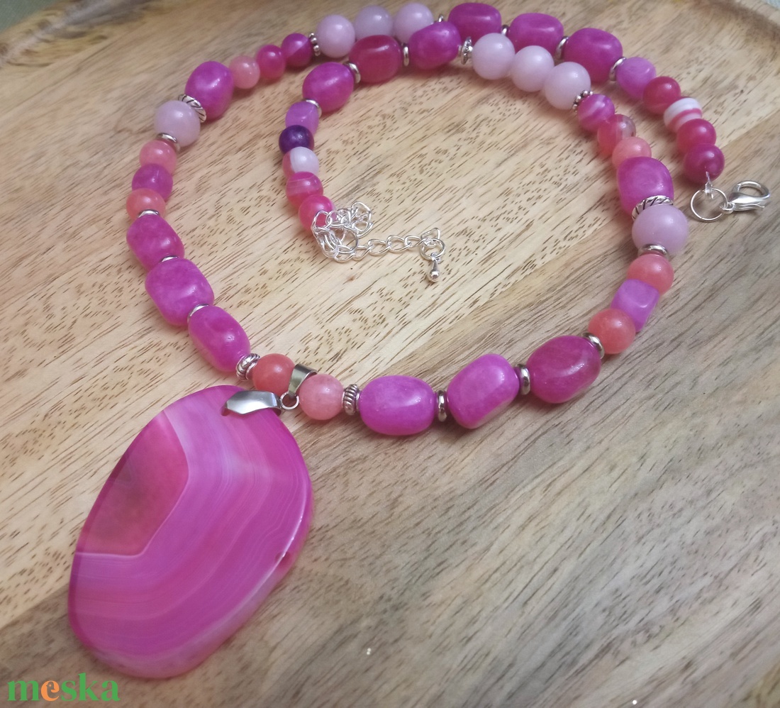 FÉLDRÁGAKŐ/ÁSVÁNY/ - gyöngysor, nyakék - ékszer - ékszerszett - Meska.hu