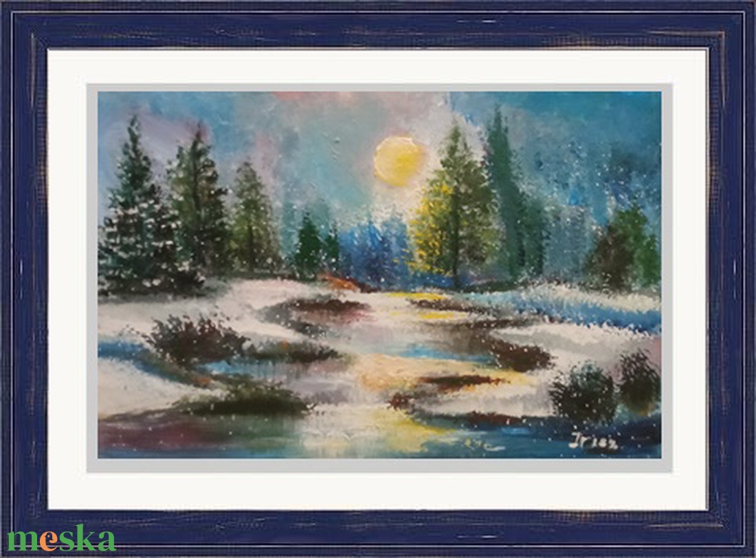 TÉLI VARÁZS- modern festmény - művészet - festmény - olajfestmény - Meska.hu