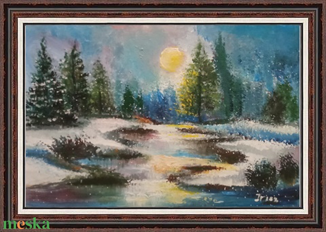 TÉLI VARÁZS- modern festmény - művészet - festmény - olajfestmény - Meska.hu