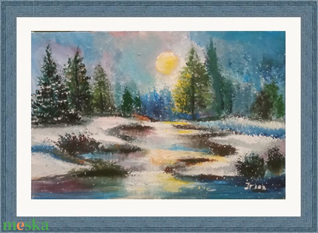 TÉLI VARÁZS- modern festmény - művészet - festmény - olajfestmény - Meska.hu