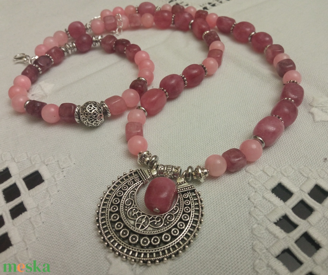 FÉLDRÁGAKŐ/ÁSVÁNY/ -SZETT - ékszer - nyaklánc - medálos nyaklánc - Meska.hu