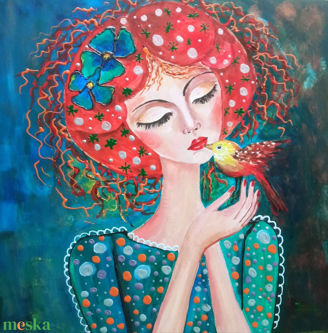 HAJNALI DAL- ABSZTRAKT festmény - művészet - festmény - olajfestmény - Meska.hu