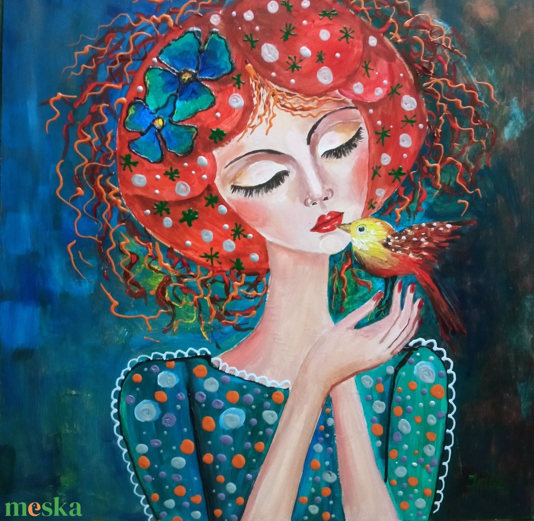 HAJNALI DAL- ABSZTRAKT festmény - művészet - festmény - olajfestmény - Meska.hu