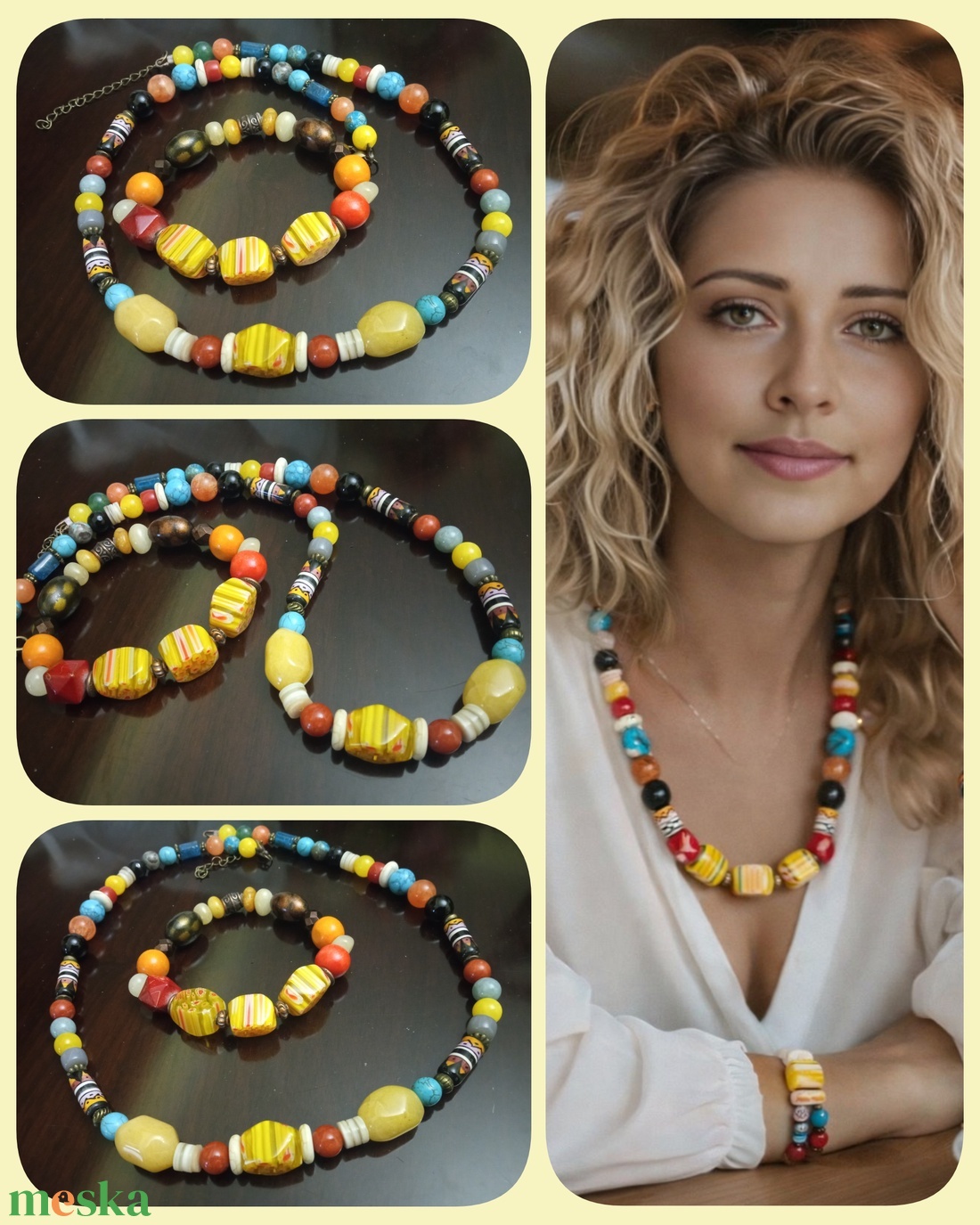 FÉLDRÁGAKŐ/ÁSVÁNY/ - SZETT - ékszer - ékszerszett - Meska.hu