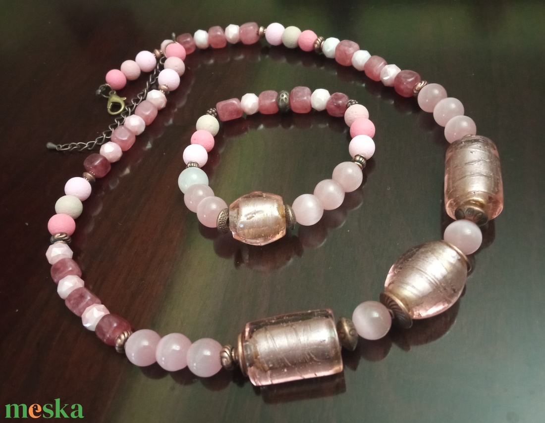 FÉLDRÁGAKŐ/ÁSVÁNY/ - SZETT - ékszer - ékszerszett - Meska.hu