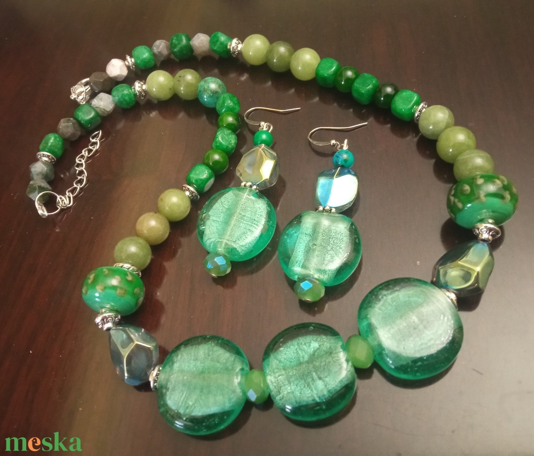 FÉLDRÁGAKŐ/ÁSVÁNY/-SZETT - ékszer - ékszerszett - Meska.hu