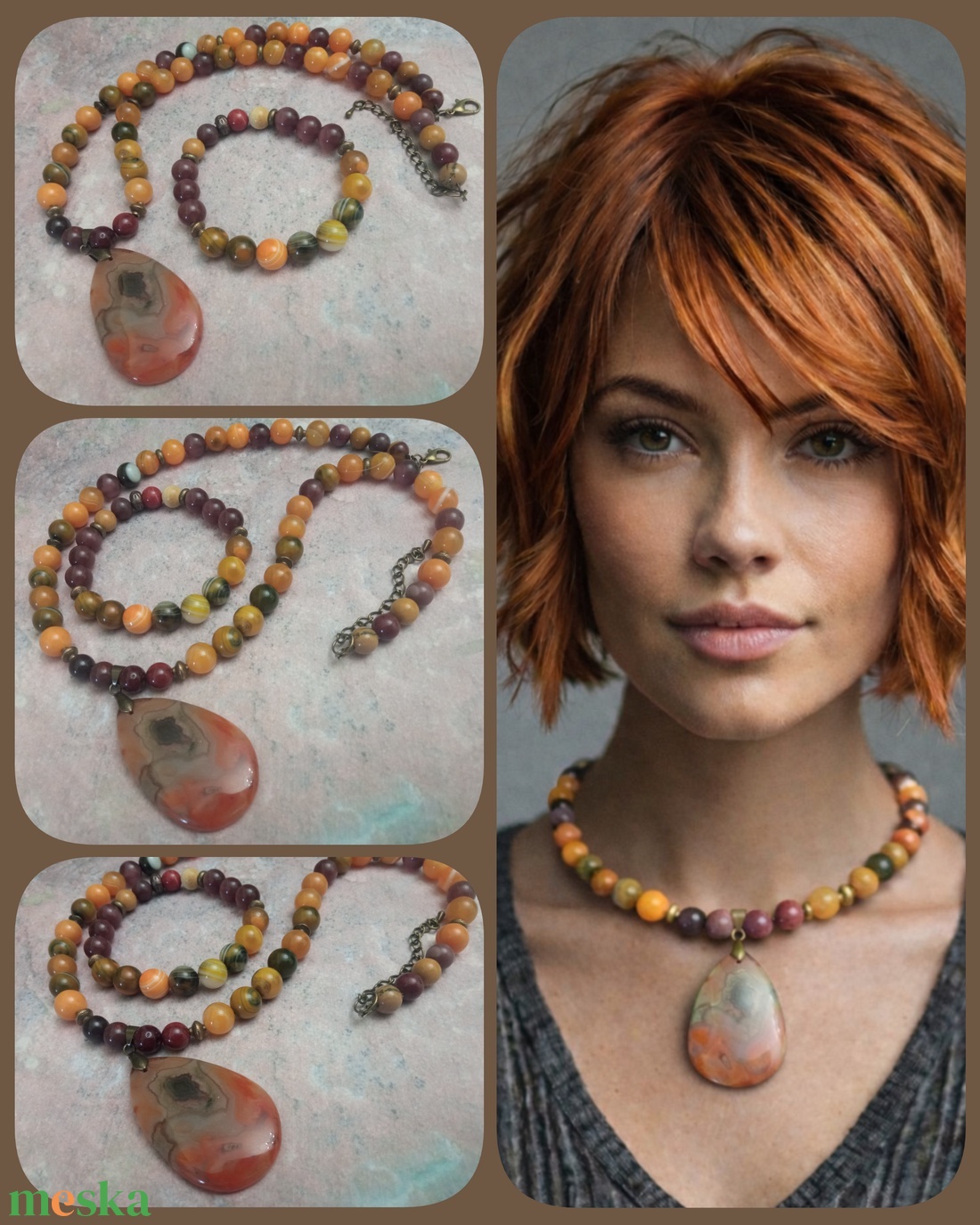 FÉLDRÁGAKŐ/ÁSVÁNY/ - SZETT - ékszer - ékszerszett - Meska.hu