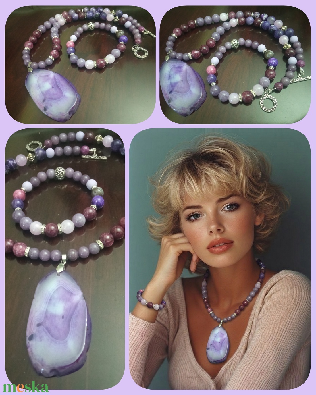 FÉLDRÁGAKŐ/ÁSVÁNY/ - SZETT - ékszer - ékszerszett - Meska.hu