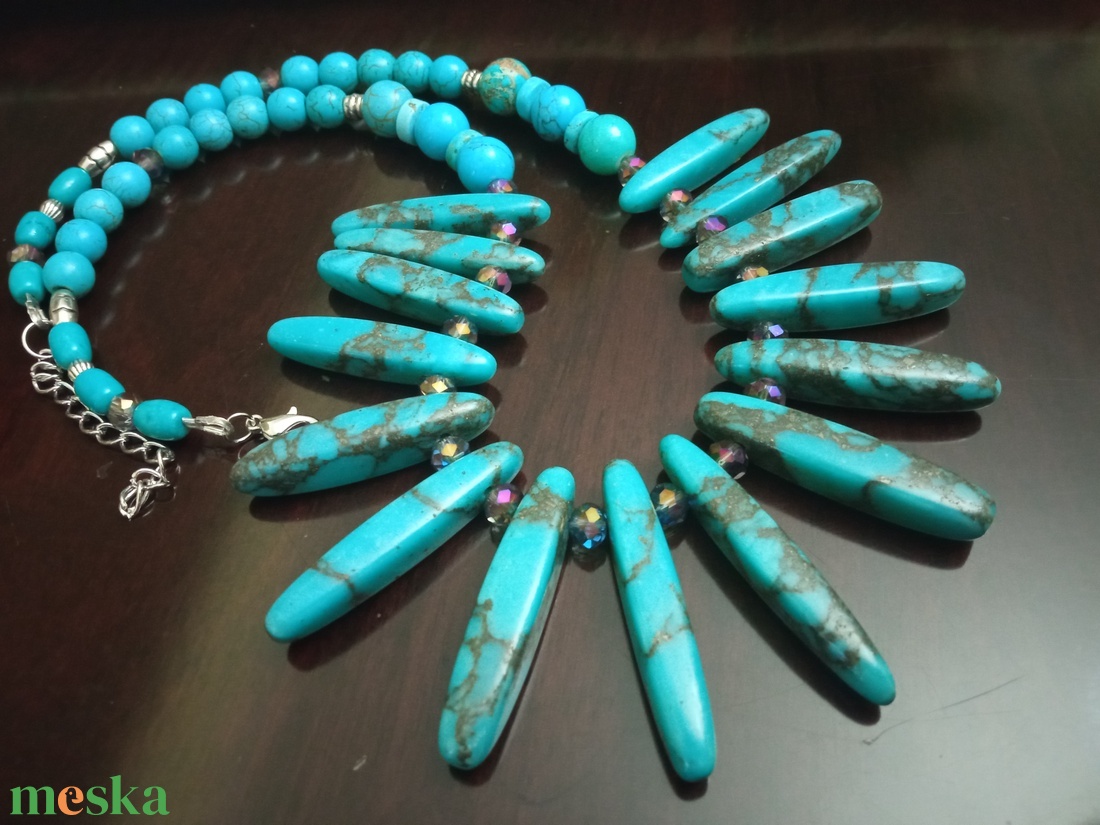 FÉLDRÁGAKŐ/ÁSVÁNY/ - NYAKÉK - ékszer - nyaklánc - gyöngyös nyaklánc - Meska.hu