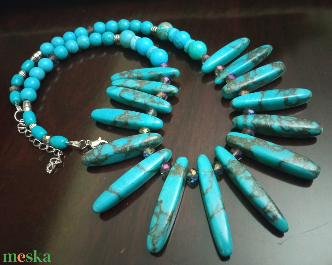 FÉLDRÁGAKŐ/ÁSVÁNY/ - NYAKÉK - ékszer - nyaklánc - gyöngyös nyaklánc - Meska.hu