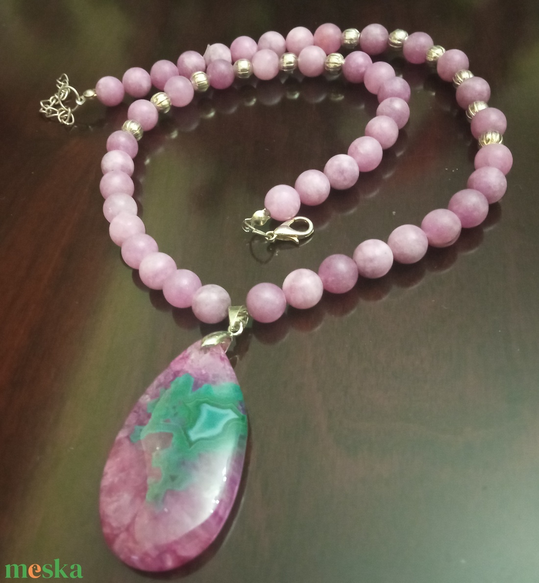 FÉLDRÁGAKŐ/ÁSVÁNY/ - NYAKÉK - ékszer - nyaklánc - gyöngyös nyaklánc - Meska.hu