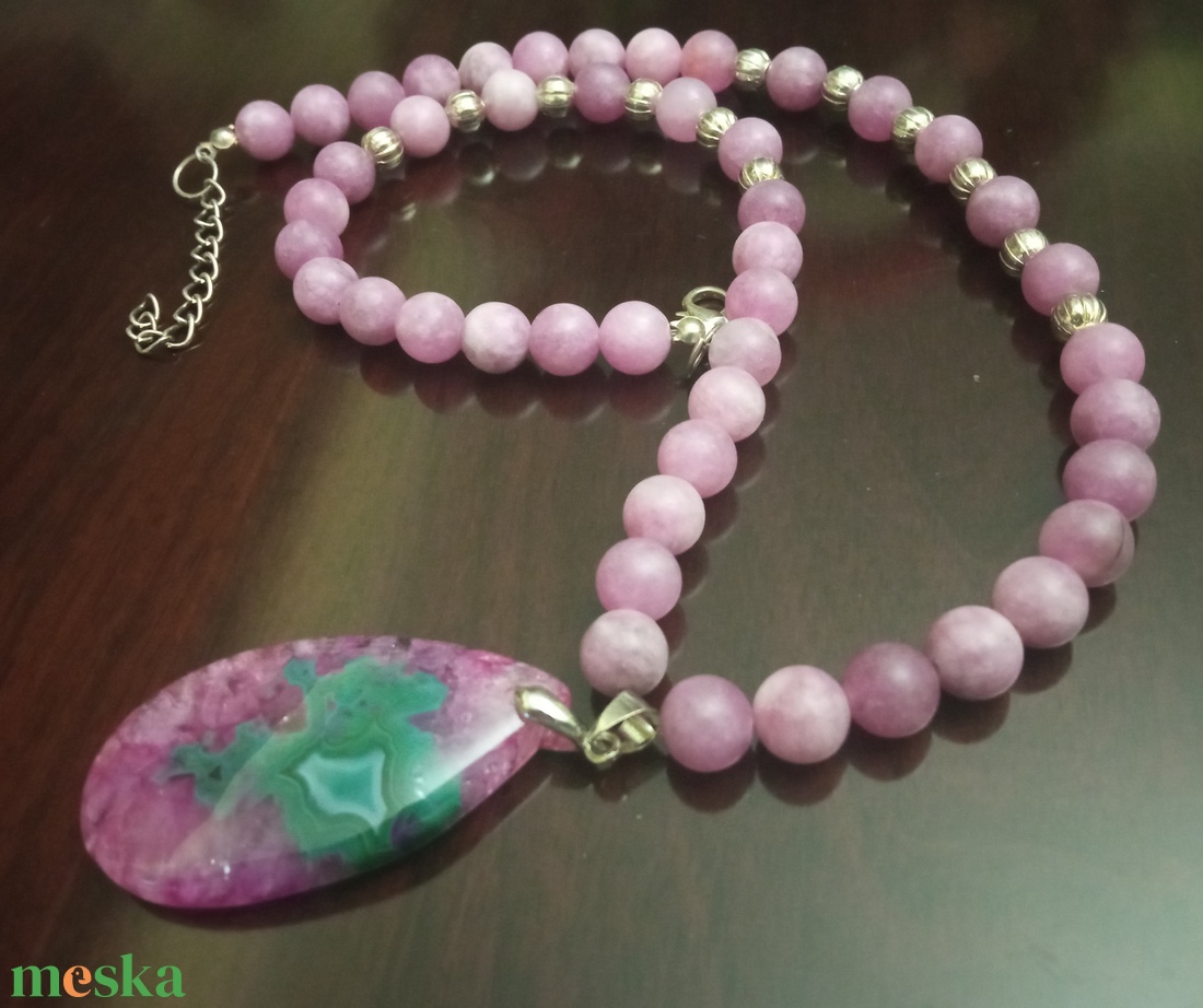 FÉLDRÁGAKŐ/ÁSVÁNY/ - NYAKÉK - ékszer - nyaklánc - gyöngyös nyaklánc - Meska.hu