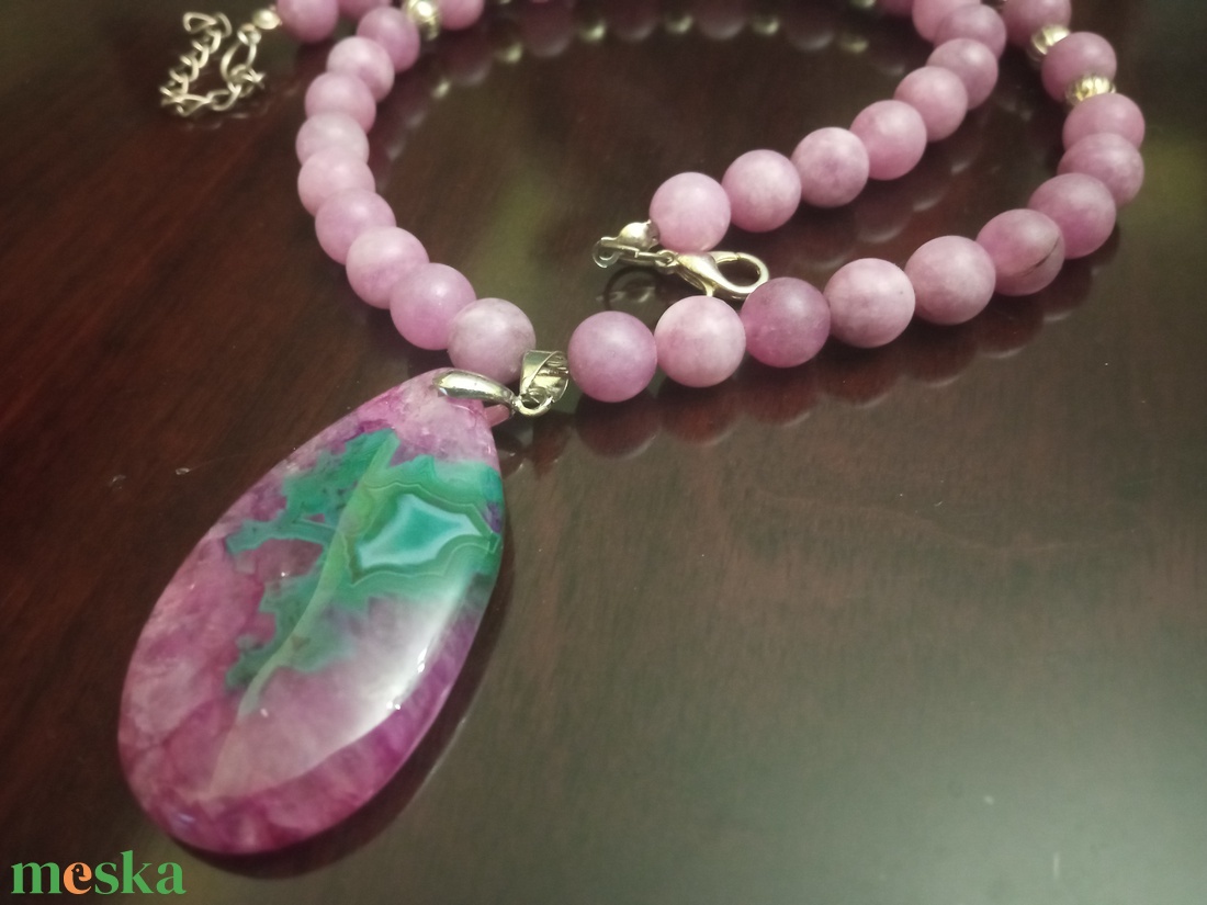 FÉLDRÁGAKŐ/ÁSVÁNY/ - NYAKÉK - ékszer - nyaklánc - gyöngyös nyaklánc - Meska.hu