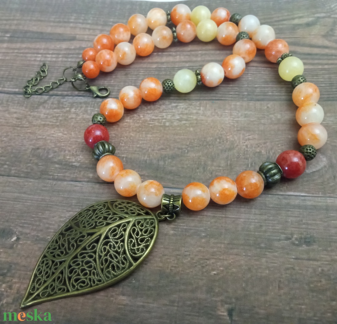 FÉLDRÁGAKŐ/ÁSVÁNY/ - NYAKÉK - ékszer - nyaklánc - gyöngyös nyaklánc - Meska.hu