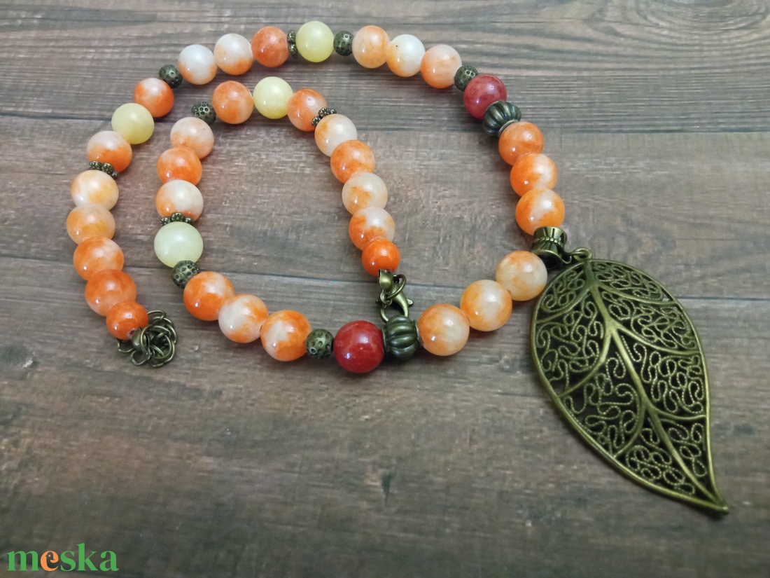 FÉLDRÁGAKŐ/ÁSVÁNY/ - NYAKÉK - ékszer - nyaklánc - gyöngyös nyaklánc - Meska.hu