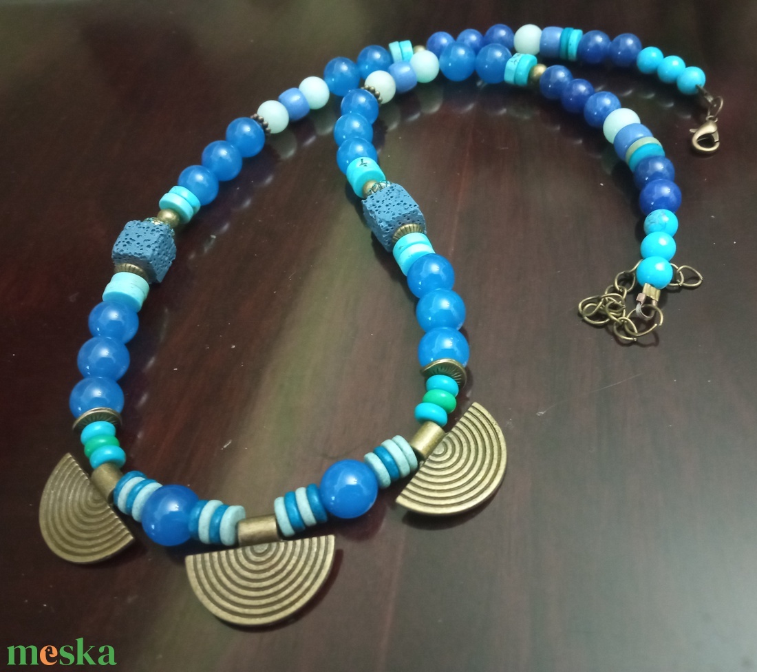 FÉLDRÁGAKŐ/ÁSVÁNY/ - NYAKÉK - ékszer - nyaklánc - gyöngyös nyaklánc - Meska.hu