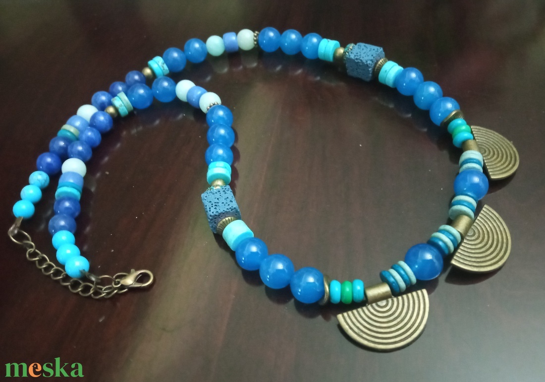 FÉLDRÁGAKŐ/ÁSVÁNY/ - NYAKÉK - ékszer - nyaklánc - gyöngyös nyaklánc - Meska.hu