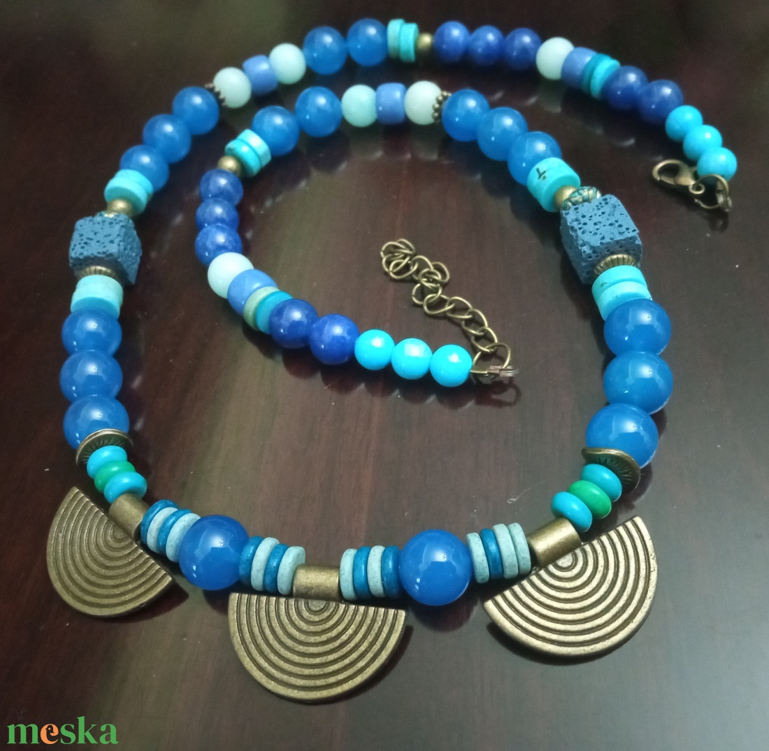 FÉLDRÁGAKŐ/ÁSVÁNY/ - NYAKÉK - ékszer - nyaklánc - gyöngyös nyaklánc - Meska.hu