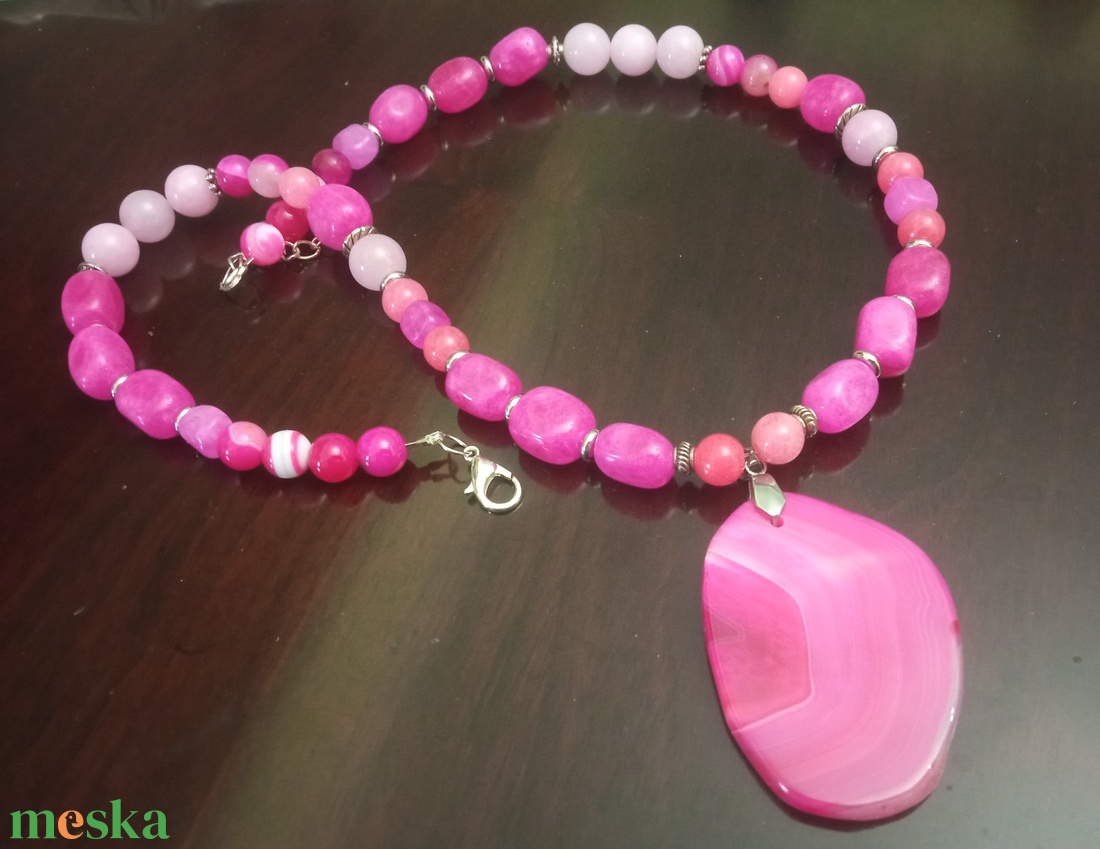 FÉLDRÁGAKŐ/ÁSVÁNY/ - NYAKÉK - ékszer - nyaklánc - gyöngyös nyaklánc - Meska.hu