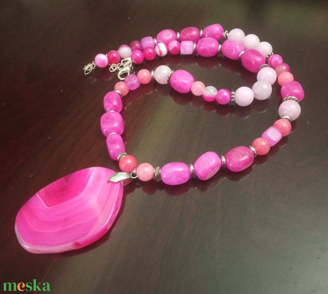 FÉLDRÁGAKŐ/ÁSVÁNY/ - NYAKÉK - ékszer - nyaklánc - gyöngyös nyaklánc - Meska.hu