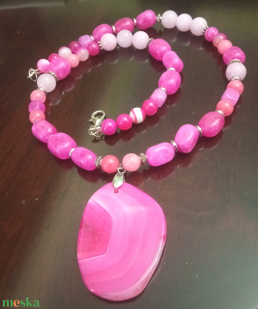 FÉLDRÁGAKŐ/ÁSVÁNY/ - NYAKÉK - ékszer - nyaklánc - gyöngyös nyaklánc - Meska.hu