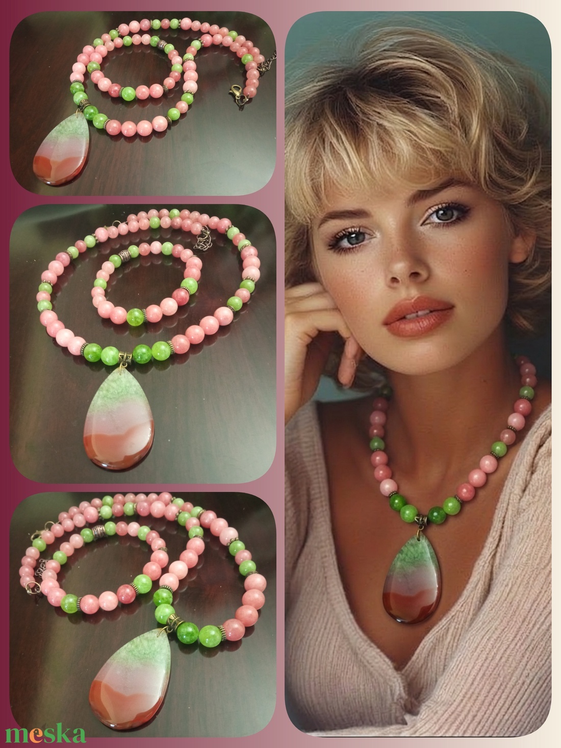 FÉLDRÁGAKŐ/ÁSVÁNY/ - SZETT - ékszer - ékszerszett - Meska.hu