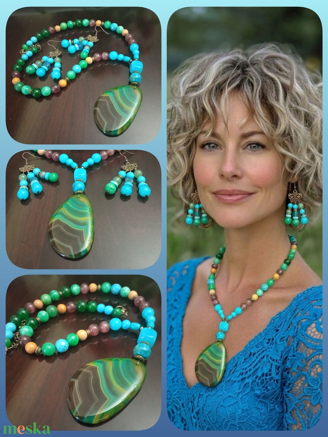 FÉLDRÁGAKŐ/ÁSVÁNY/ - szett - ékszer - ékszerszett - Meska.hu