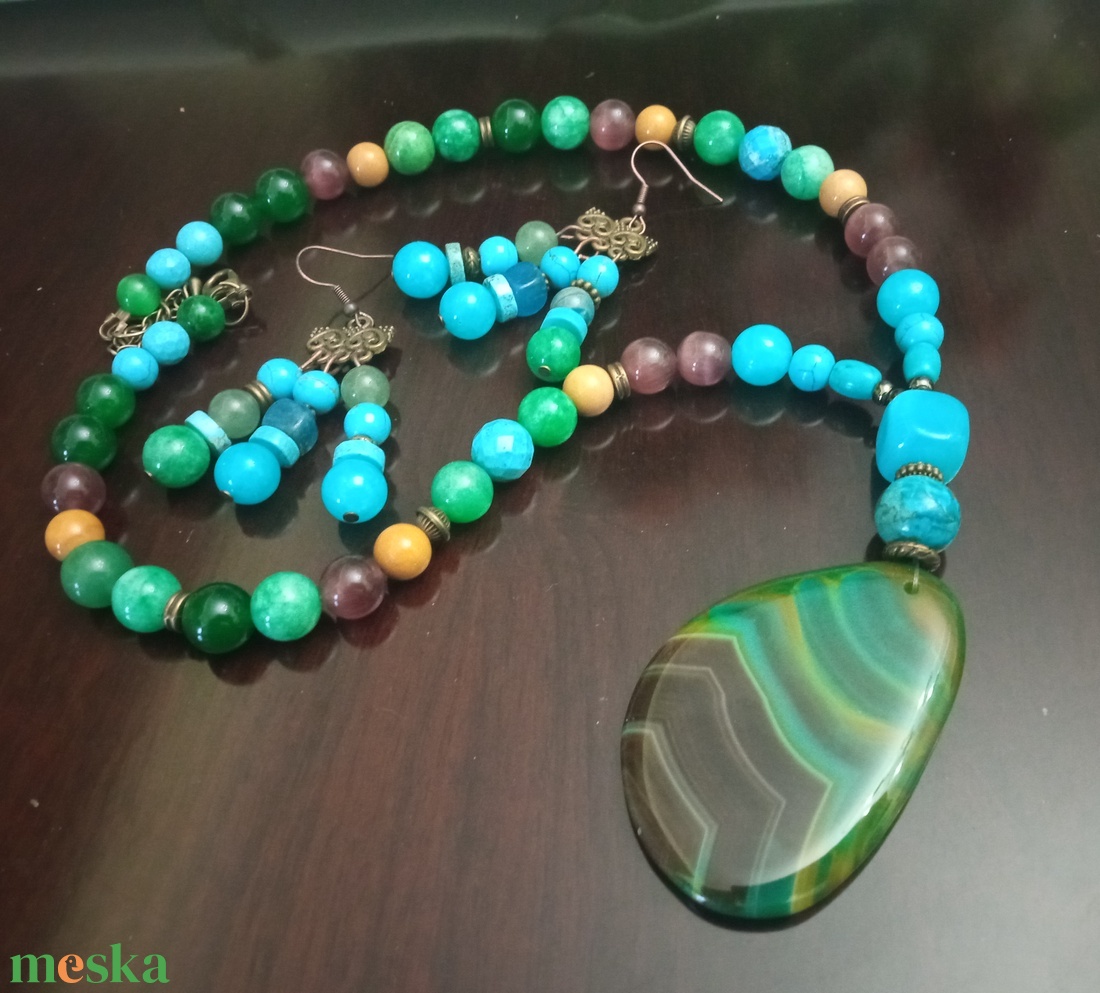 FÉLDRÁGAKŐ/ÁSVÁNY/ - szett - ékszer - ékszerszett - Meska.hu