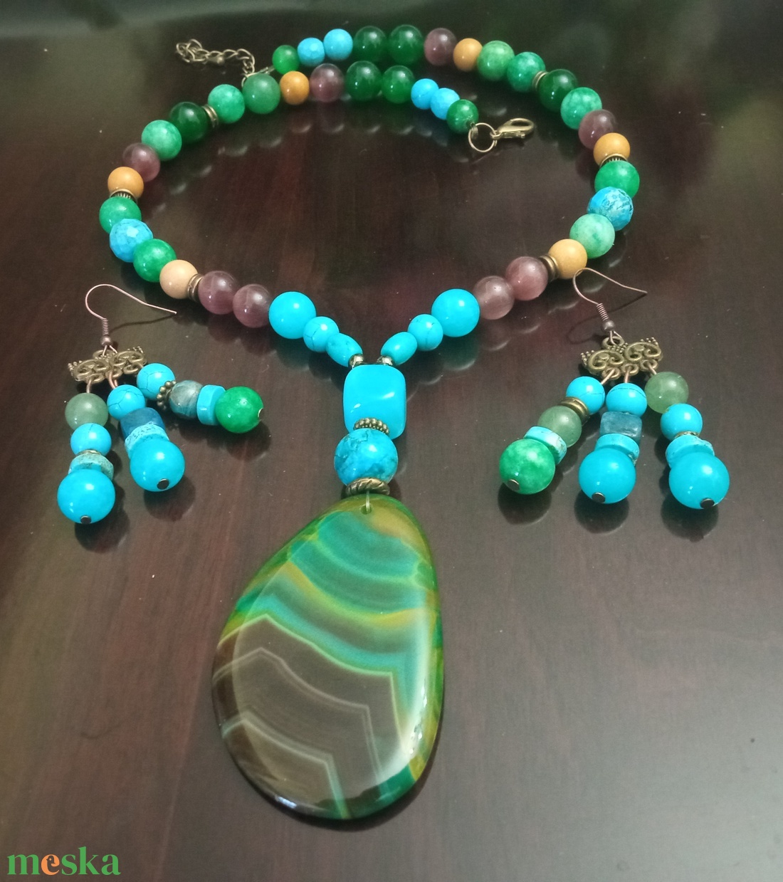 FÉLDRÁGAKŐ/ÁSVÁNY/ - szett - ékszer - ékszerszett - Meska.hu