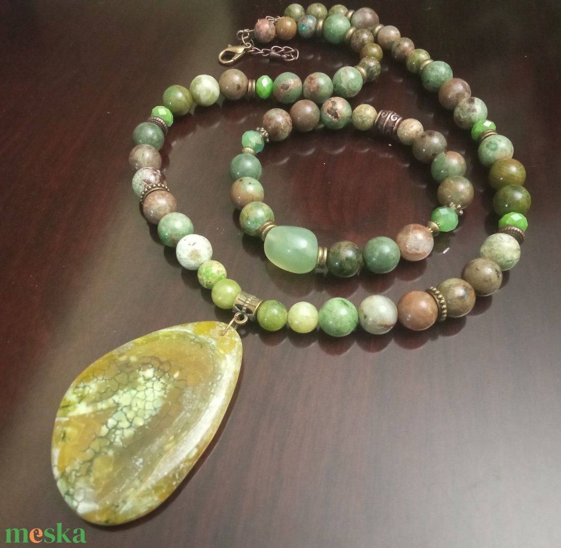 FÉLDRÁGAKŐ/ÁSVÁNY/ - szett - ékszer - ékszerszett - Meska.hu