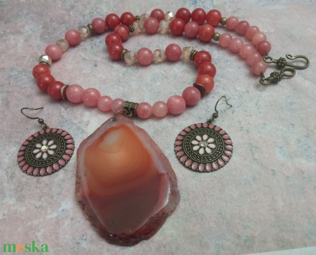 FÉLDRÁGAKŐ/ÁSVÁNY/ - SZETT - ékszer - ékszerszett - Meska.hu