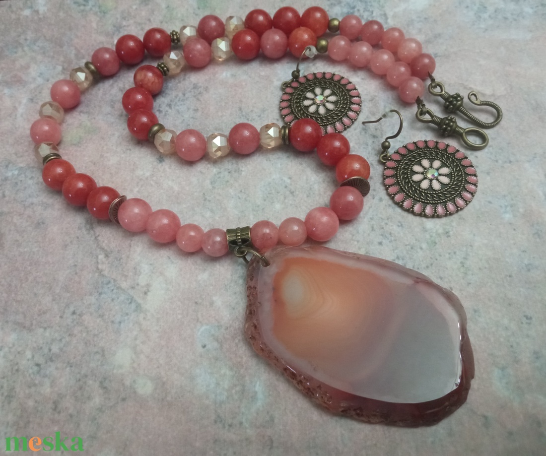 FÉLDRÁGAKŐ/ÁSVÁNY/ - SZETT - ékszer - ékszerszett - Meska.hu