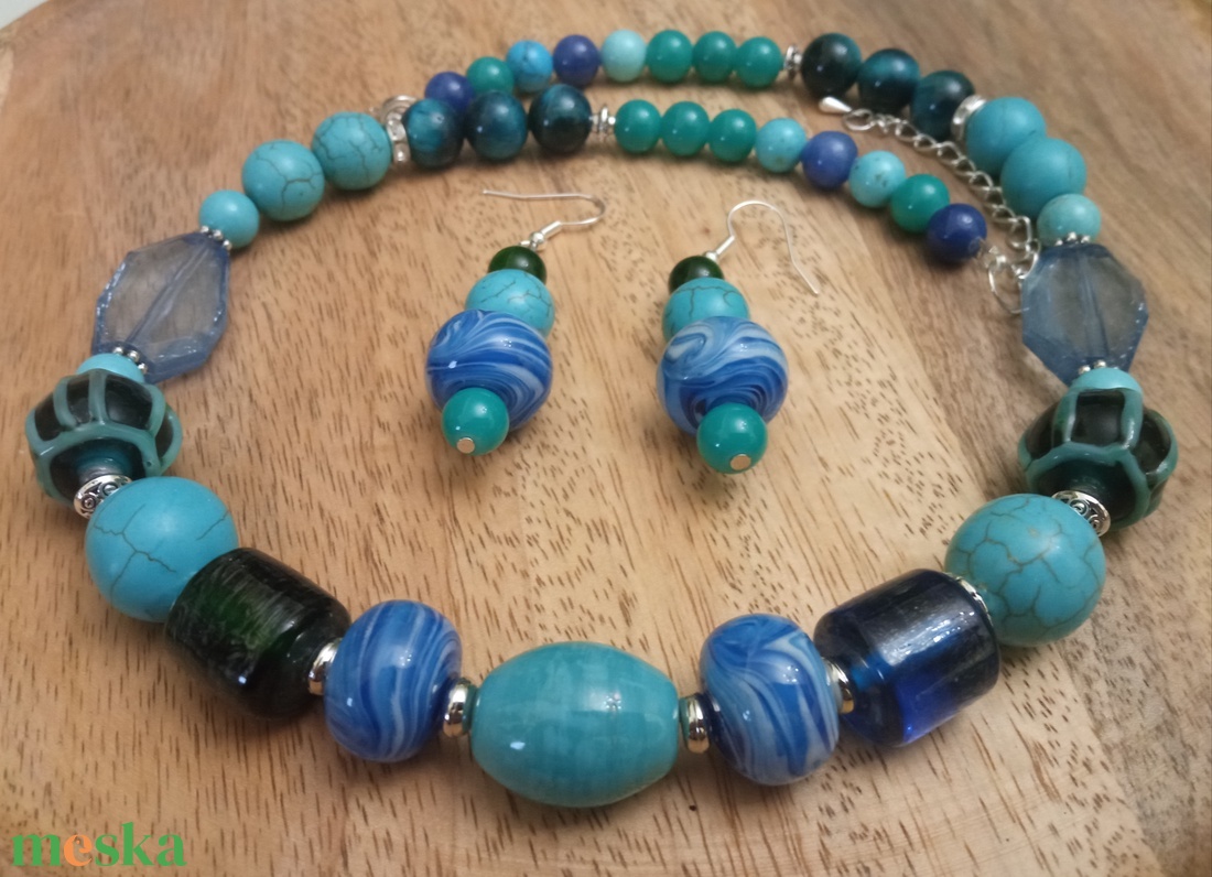 FÉLDRÁGAKŐ/ÁSVÁNY/ - SZETT - ékszer - ékszerszett - Meska.hu