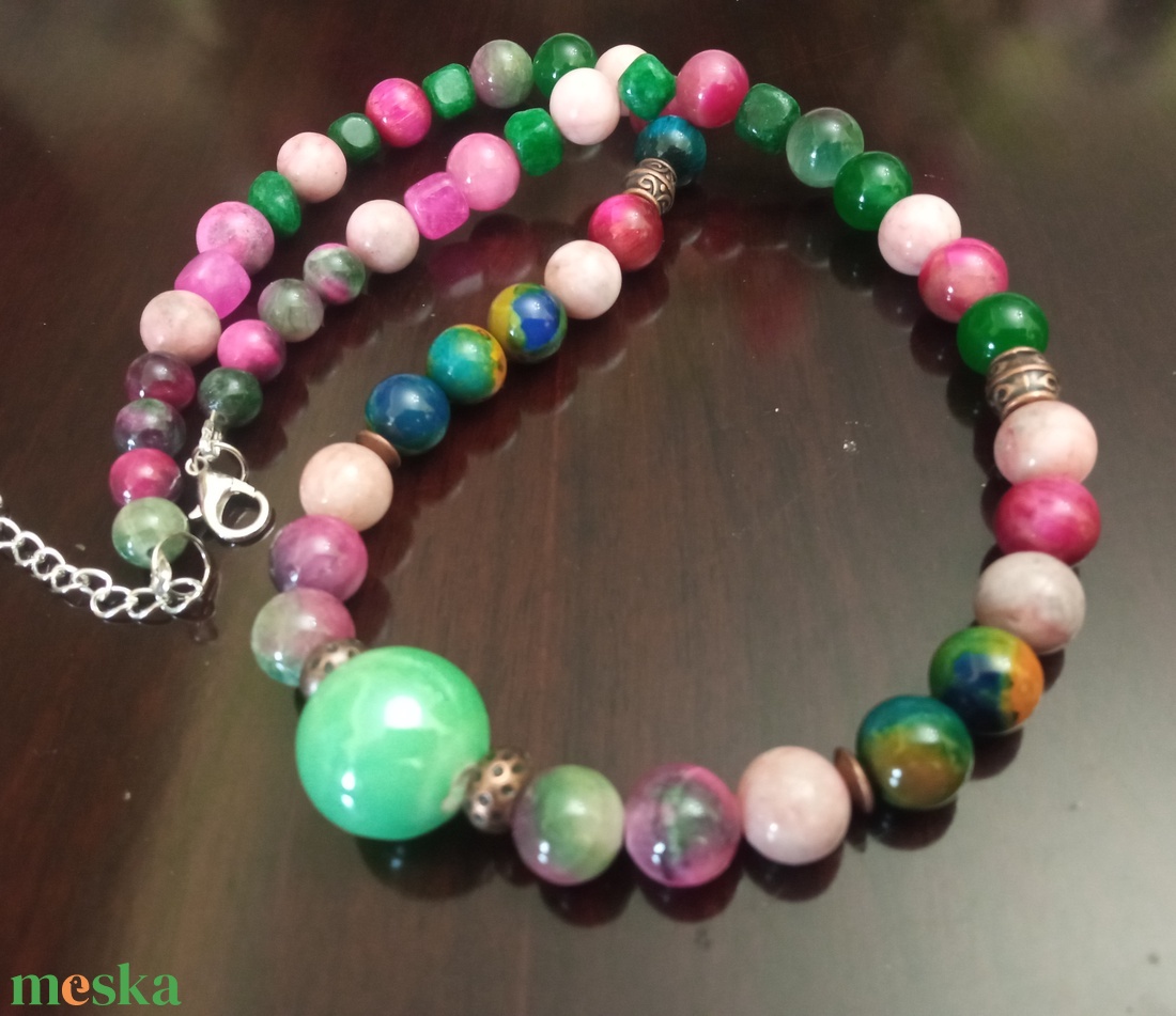 FÉLDRÁGAKŐ/ÁSVÁNY/ - gyöngysor, nyakék - ékszer - ékszerszett - Meska.hu