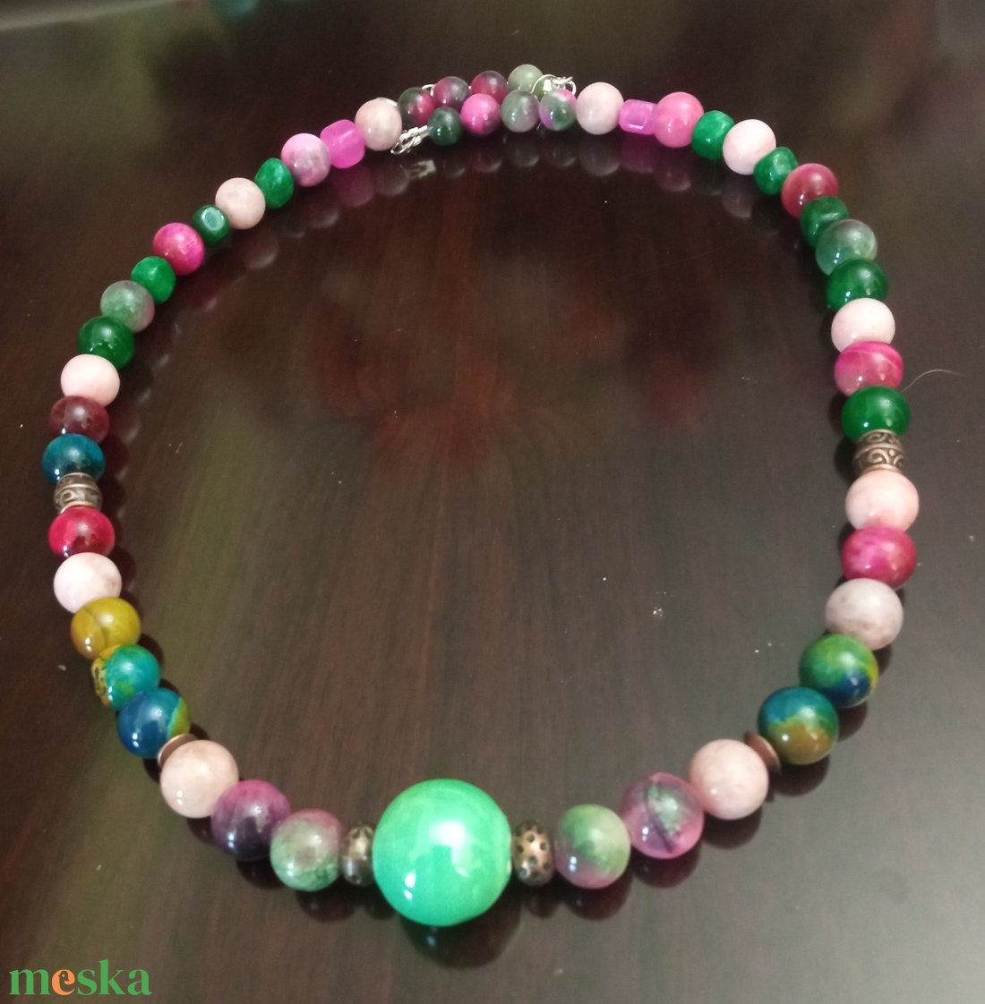 FÉLDRÁGAKŐ/ÁSVÁNY/ - gyöngysor, nyakék - ékszer - ékszerszett - Meska.hu