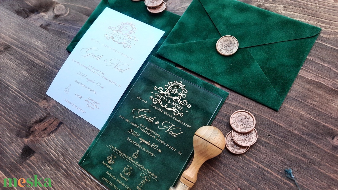 Arany nyomatos plexi meghívó - esküvő - meghívó & kártya - meghívó - Meska.hu Arany nyomatos plexi meghívó - esküvő - meghívó & kártya - meghívó - Meska.hu